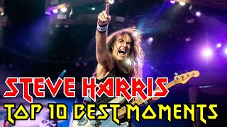 TOP 10 STEVE HARRIS BEST MOMENTS  IRON MAIDEN