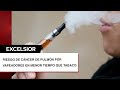 Alertan riesgo de cáncer de pulmón por uso de vapeadores en menor tiempo que con el tabaco