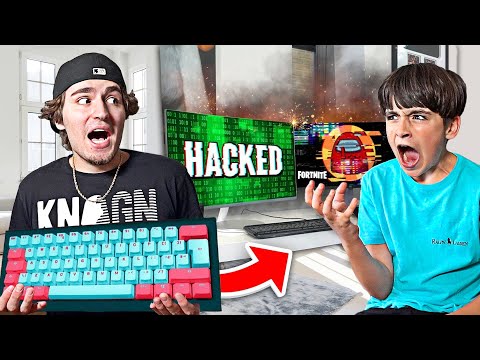 WIRELESS Keyboard Prank HACK on NIKLAS while playing FORNITE!