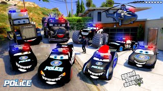 GTA 5 - Stealing McQueen Police Cars with Franklin! (Real Life Cars #159)