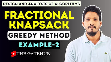 Knapsack Problem using Greedy Method || Example-2 || GATECSE || DAA