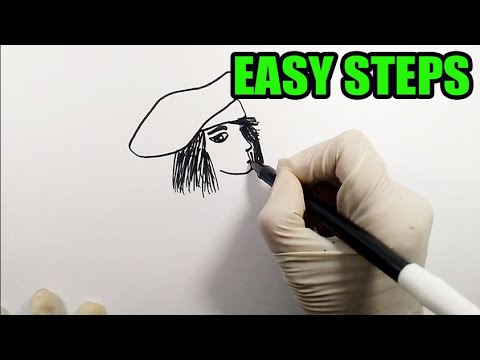 How to draw a person wearing hat | easy to follow - YouTube