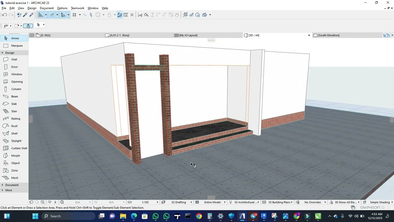 How To Draw Basic Landscape and Roof in ArchiCAD