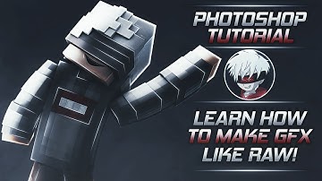 Minecraft GFX Photoshop Tutorial🎨(Drawn Lines✍️& Lighting Effects💡)