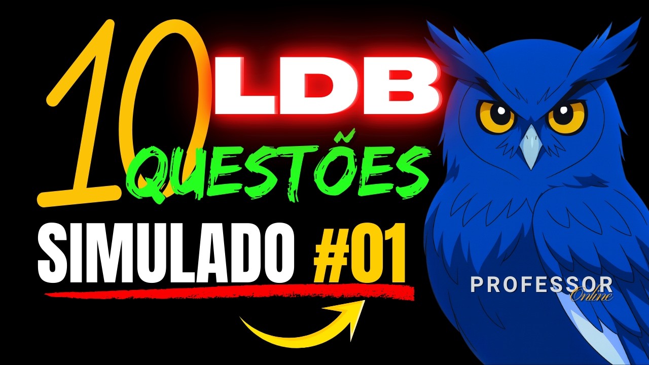 #LDB para CONCURSO de PROFESSOR🔴LDB ATUALIZADA 📘 SIMULADO da LDB ATUALIZADA | Lei 9394/96