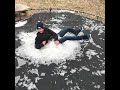 This kid jumping onto an icy trampoline in slow motion is actual magic