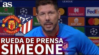 MANCHESTER UNITED - ATLÉTICO | Rueda de prensa de SIMEONE | Diario AS
