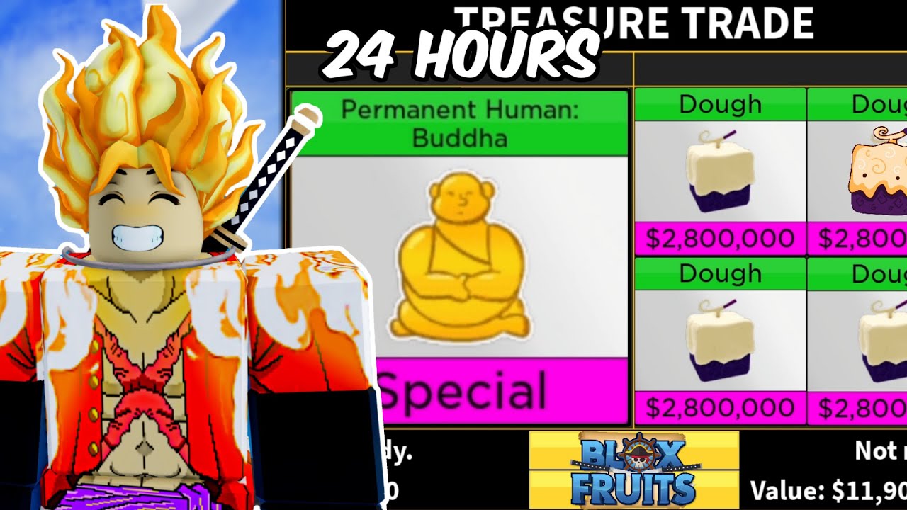 Trading PERMANENT BUDDHA for 24 Hours in Blox Fruits 