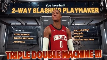NBA 2K20 RUSSELL WESTBROOK BUILD   TRIPLE DOUBLE GROOVER