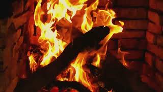 🔥 Fireplace Burning Ambience 4K. Cozy Fireplace with Crackling Fire Sounds. ASMR sleeps TV