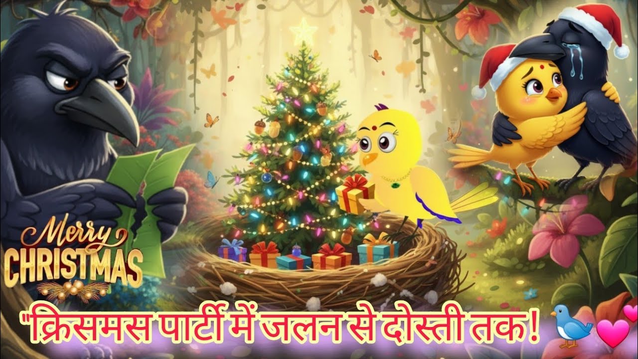 टूनी चिड़िया का जादुई क्रिसमस पार्टी 🎄🐦💕 | कालू कौआ की जलन खत्म, दोस्ती शुरू! 