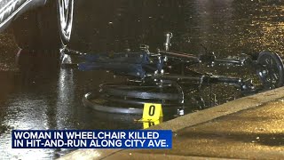 Woman in wheelchair killed after being struck by vehicle in hit-and-run on City Avenue