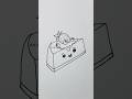 How to draw Cake tutorial #shorts