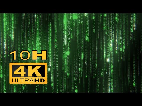 Matrix Screensaver Rain Code 10H 4K