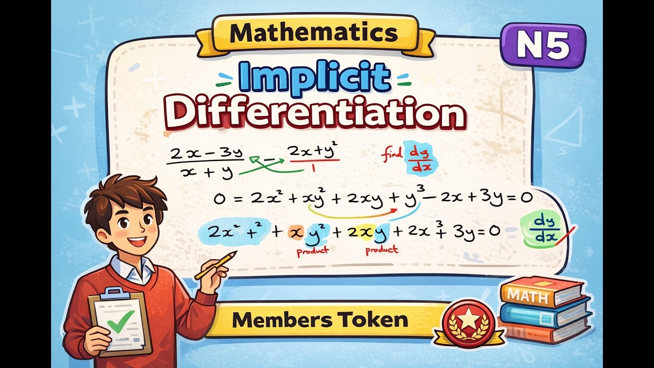 Mathematics N5 Implicit Differentiation Question (MEMBERS ...