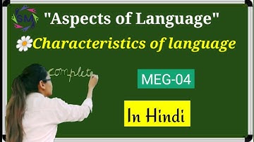 MEG-04.Aspects of language. Characteristics of language in Hindi. IGNOU