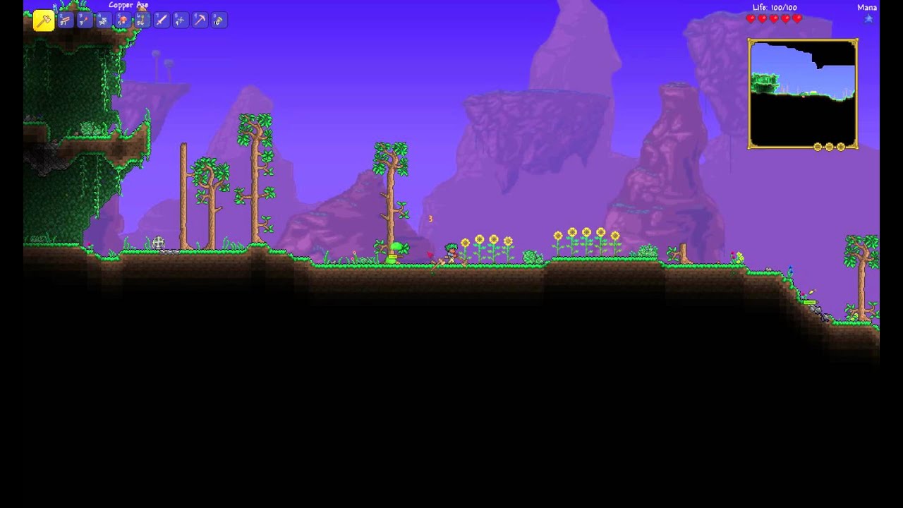 Terraria PC Tutorial - How to Fight and Defeat Green Slime Monster - YouTube