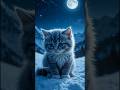 Cute kitten &amp; snow 🌨️#shorts #shortvideo #cat #viral #video