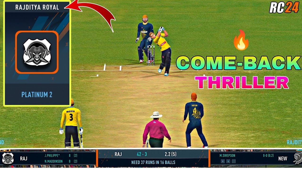 Youtuber Battle 👑 | Thriller Match Real Cricket 24 || - YouTube