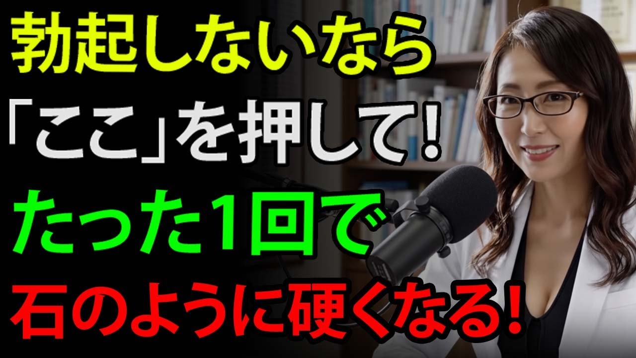 【医師が明かす】男性は「ふにゃふにゃ」に別れを告げよ！ここを30秒押すだけで、岩のように硬くなる！