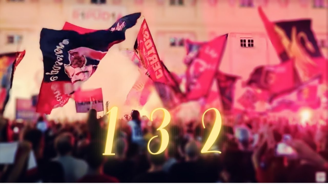 4K 🎉 - Piazza De Ferrari: Tifosi in festa 132 anni di storia del Genoa CFC, Club più Antico d’Italia