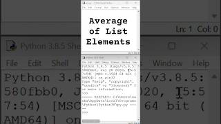 Average of list elements⚖️| Python Coders #average #averagetricks #list #add #length #ytshorts #code