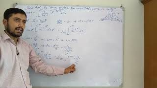 show that the area under the normal curve is unity(normal distribution lecture 2)
