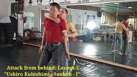 Attack from Behind: Lesson-5 Aikido technique tutorial video | Ushiro Kubishime-Sankyu-I #aikido