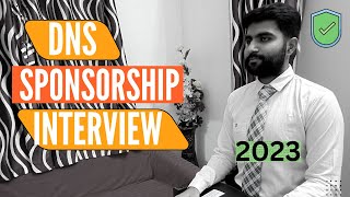 DNS SPONSORSHIP INTERVIEW QUESTION - ANSWER (2023)