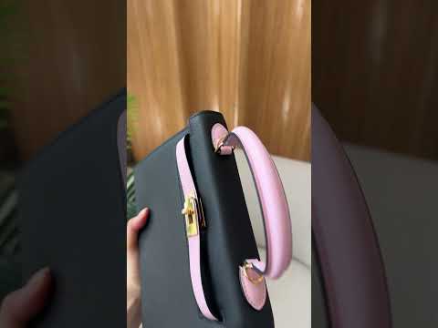 Сумка жіноча Epsom Kelly II Sellier 25 Bicolor Black Pink, видео 2