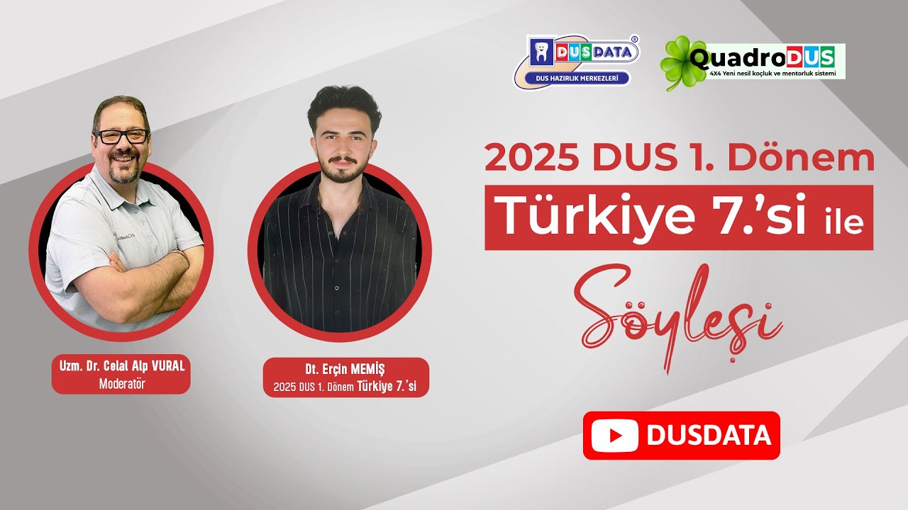 2025 1. Dönem DUS Türkiye 7.'si Erçin MEMİŞ ile Söyleşi