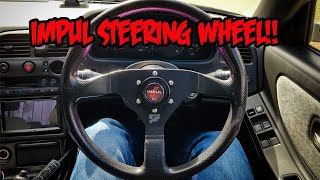 Started modifying the R33 Skyline, Impul steering wheel and hub spacer