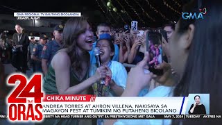 Andrea Torres at Ahron Villena, nakisaya sa Magayon Fest at tumikim ng putaheng Bicolano | 24 Oras