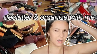 Declutter &amp; organize with me + other makeup chores *satisfying*