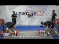 World Sub-Junior Record Deadlift with 256.5 kg by Matheo Duvernet FRA in 66kg class