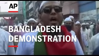 Hundreds of Bangladeshi protesters demonstrate in support of Palestinians