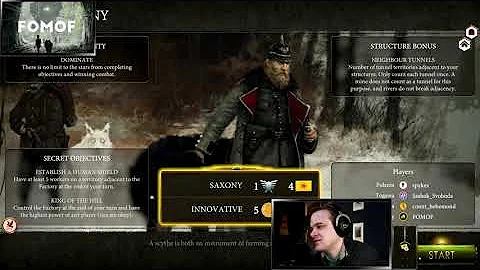 Saxony Innovative 13 Turns | Ranked | Scythe Board Game | 1/4/22