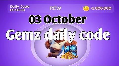 Gemz daily code today 3 October | Gems daily code today | gems code today #gemz