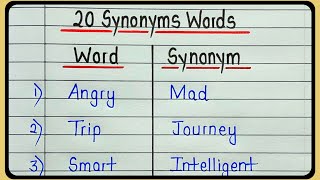 Learn 20 synonyms words || Common English synonyms || Similar words- synonyms 20 screenshot 5