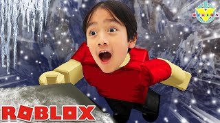 Ryan and Daddy Hang on For Their Lives! Roblox Expedition Antarctica Camp 2