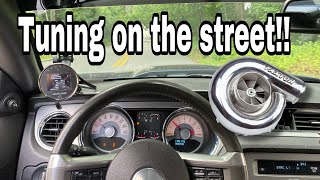 Street Tuning my paxton supercharged mustang gt!!