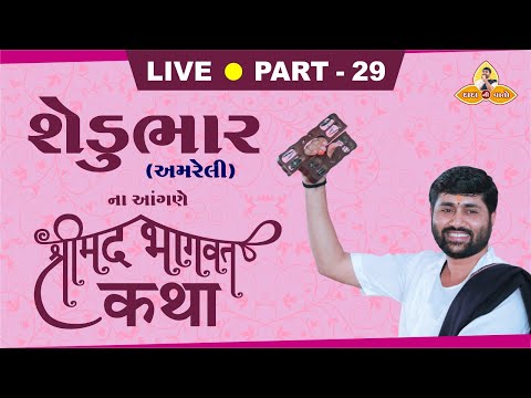 PART - 29 || SHREEMAD BHAGWAT KATHA || SHEDUBHAR - AMRELI || PU. JIGNESH DADA || RADHE RADHE