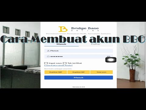 Tutorial cara membuat akun BBO (Bridge Base Online)