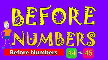 Before Numbers for kids | Before and After Numbers For Kids | Learn Basic Math for children | Math