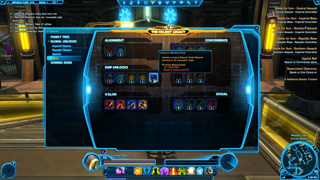 SWTOR: Legacy System Overview Patch 1.2 on Live Servers (A Tad Lengthy ...