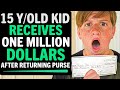 15 Year Old Kid Receives One Million Dollars After Returning Purse, What Happens Next is Shocking