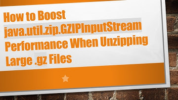 How to Boost java.util.zip.GZIPInputStream Performance When Unzipping Large .gz Files