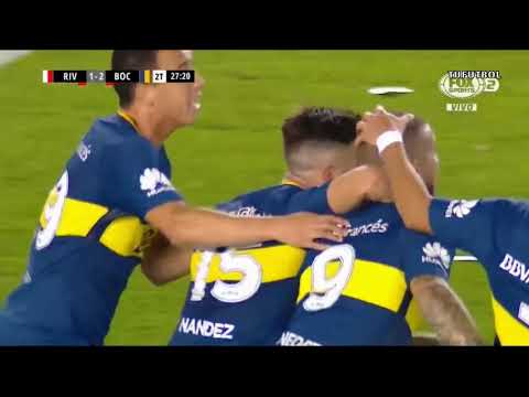 Gol de Nahitán Nández a River Plate // Superclasico 2017 // River 1 - 2 Boca // Fecha 8 // SAF