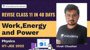 Work Power & Energy | Revise Class 11th in 40 days | Vivek Chauhan | Accelerate
