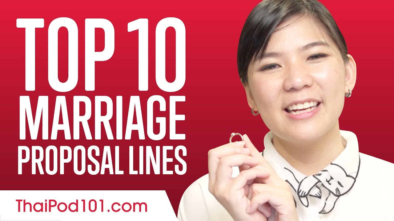 ⁣Learn the Top 10 Marriage Proposal Lines in Thai